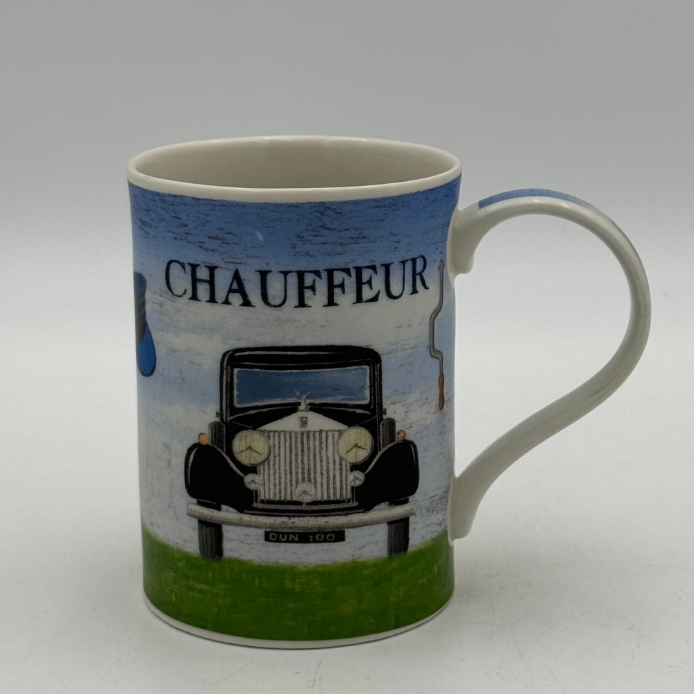 Dunoon Chauffeur Mug Martin Wiscombe Fine Stoneware Vintage Car Made in England